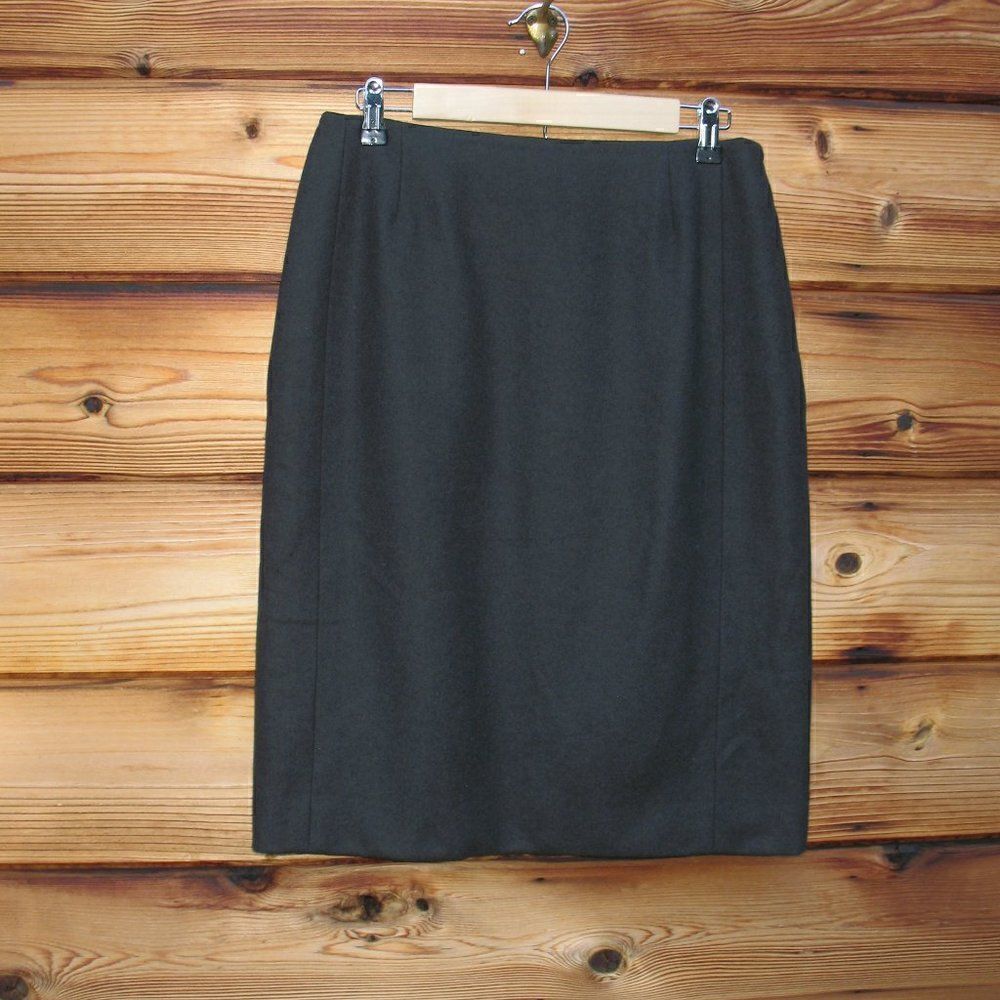 Akris Punto Wool Angora Green Pencil Skirt